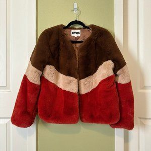 Apparis Cropped Faux Fur Jacket